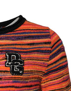 Dolce & Gabbana Multicolor Wool DGLogo Knit Pullover Sweater