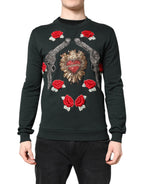 Dolce & Gabbana Black Sequined Embellished Pullover Sweater