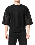 Dolce & Gabbana Black See Through Logo Short Sleeves T-shirt