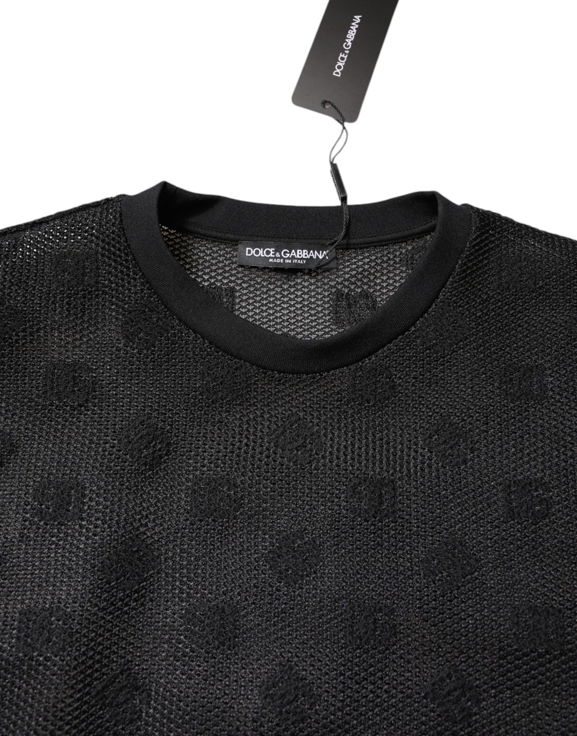 Dolce & Gabbana Black See Through Logo Short Sleeves T-shirt
