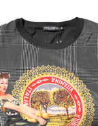 Dolce & Gabbana Black White Graphic Print Short Sleeve T-shirt