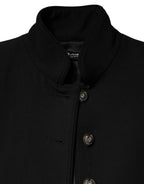 Dolce & Gabbana Black Wool Single Breasted Trench Coat Jacket