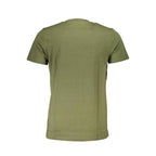 Cavalli Class Green Cotton Men T-Shirt