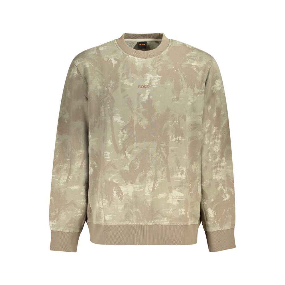 Hugo Boss Brown Cotton Men Sweater