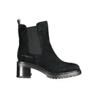 Tommy Hilfiger Black Leather Women Boot
