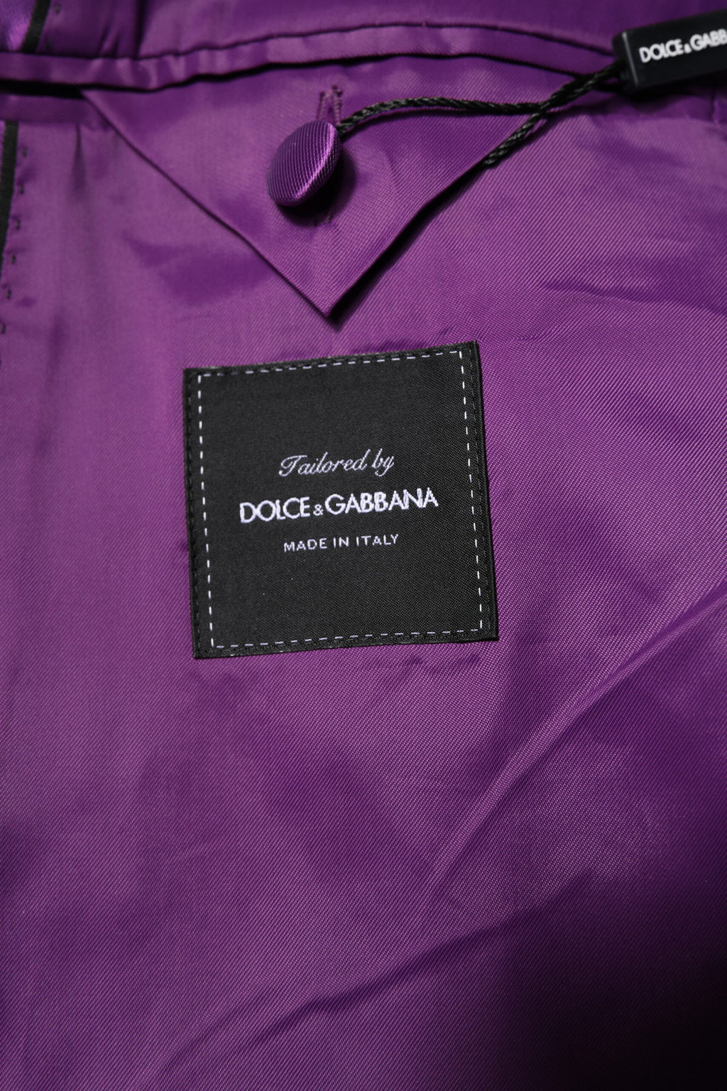 Dolce & Gabbana Purple Double Breasted Men Suit Coat Blazer