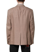 Dolce & Gabbana Beige TAORMINA Single Breasted Coat Blazer