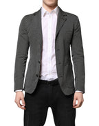 Dolce & Gabbana Black White Patterned Men Suit Coat Blazer