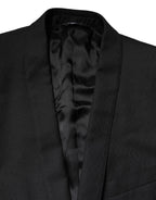 Dolce & Gabbana Black GOLD Single Breasted Suit Coat Blazer