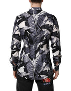 Dolce & Gabbana Multicolor GOLD Cotton Banana Leaf Print Shirt