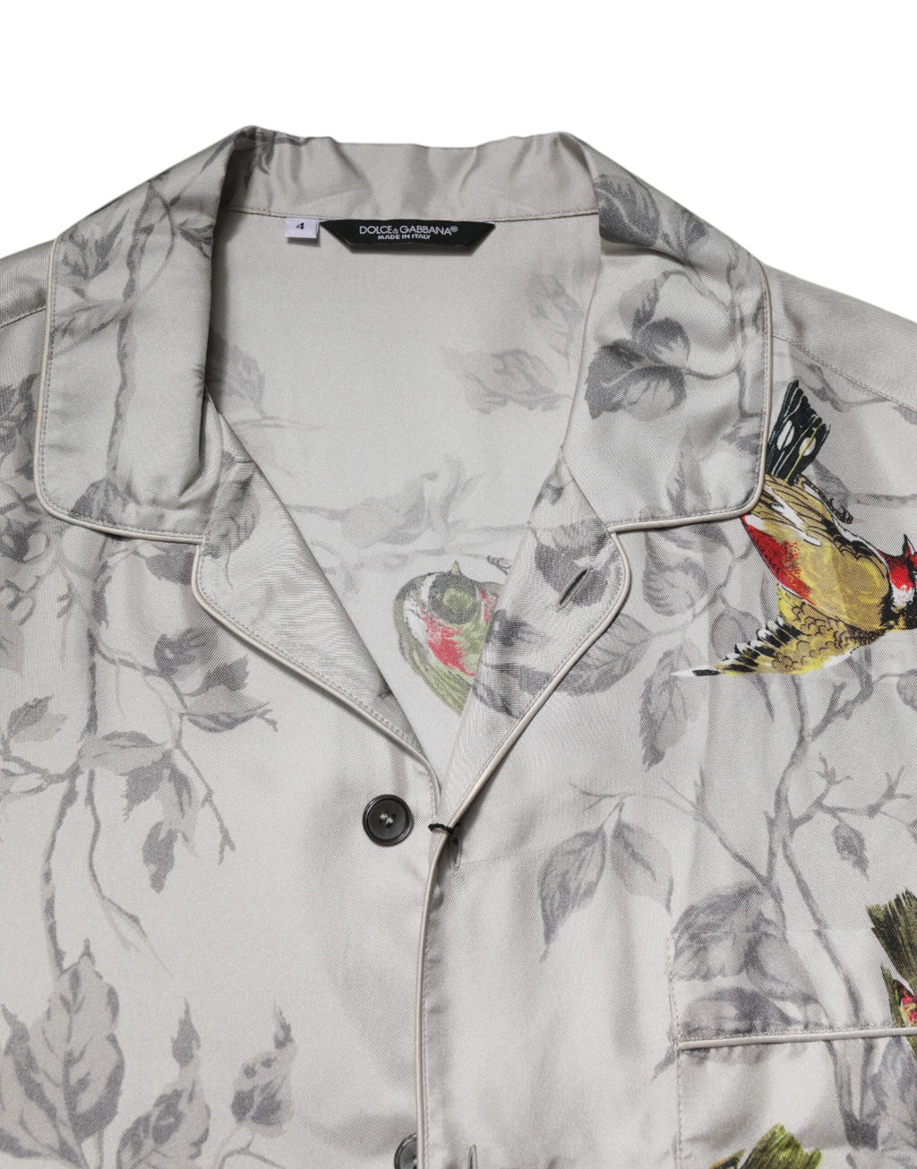 Dolce & Gabbana Multicolor Silk Printed Button Down Shirt