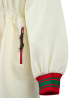 Gucci Cream Polyester Hooded Logo Sweatsuit