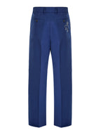 Gucci Blue Classic Cotton Pants