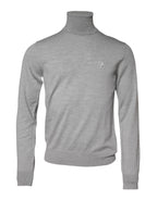 Dolce & Gabbana Gray Wool Knitted Men Pullover Sweater