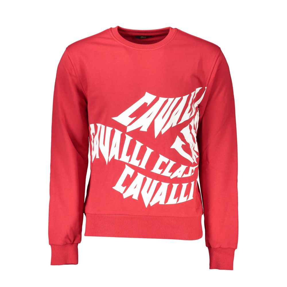 Cavalli Class Red Cotton Men Sweater