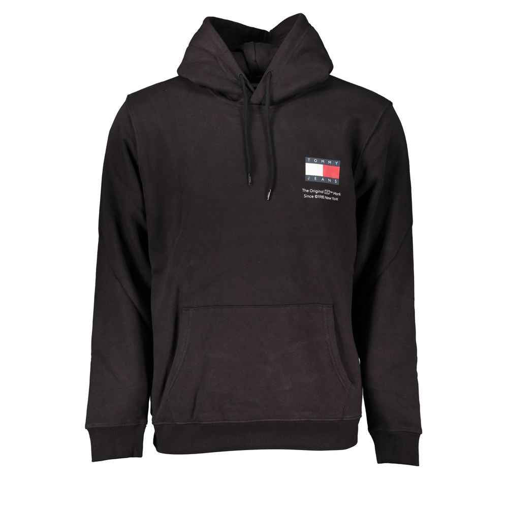 Tommy Hilfiger Black Cotton Men's Sweater Hoodie