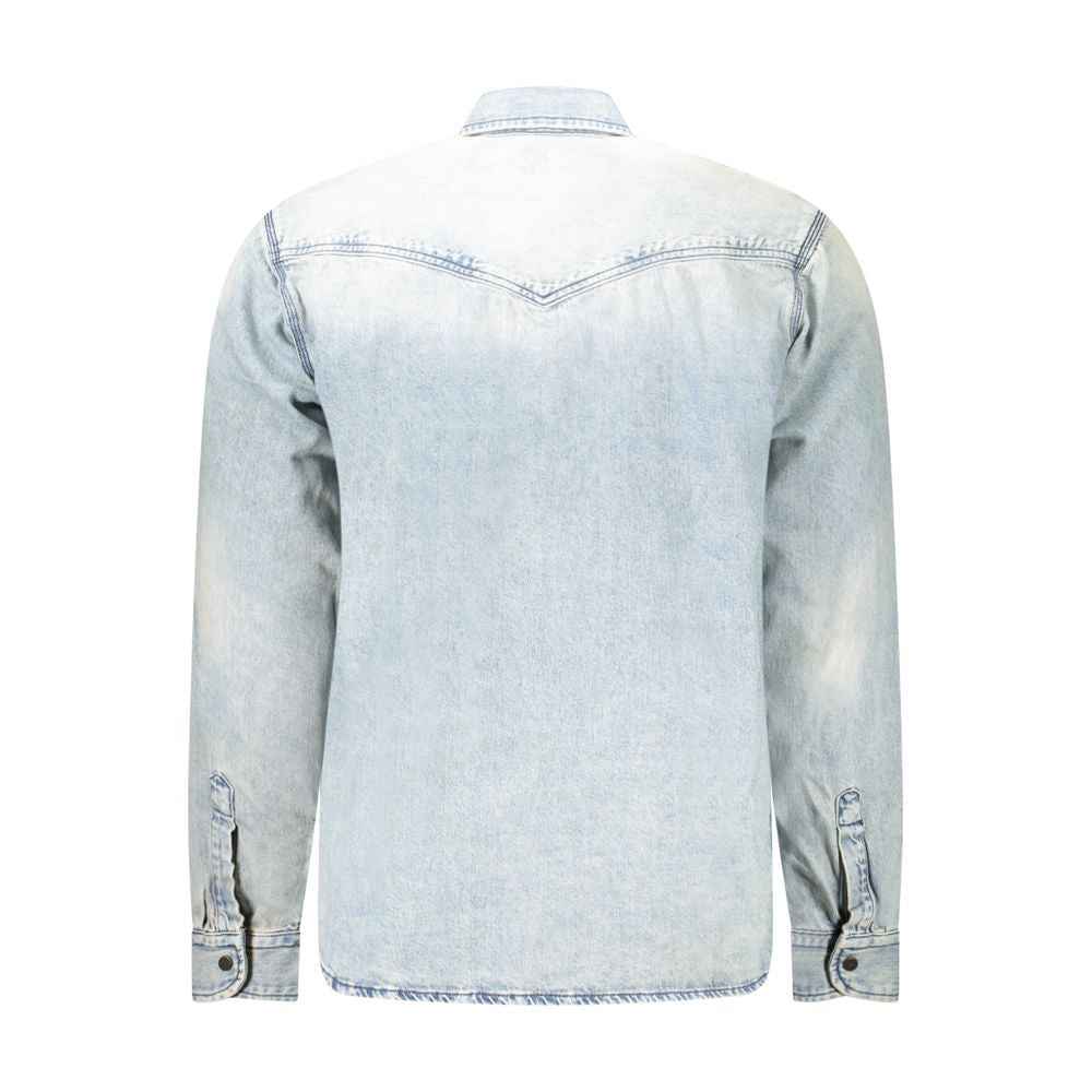Hugo Boss Blue Cotton Shirt