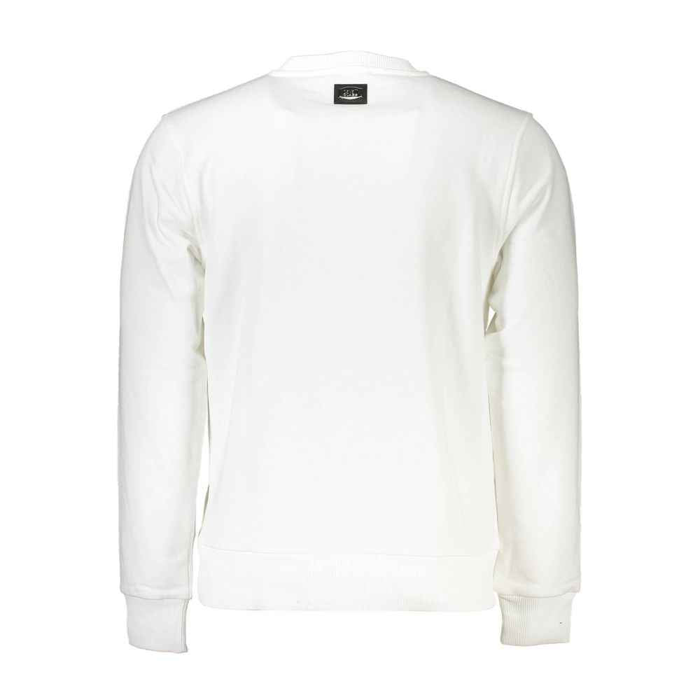 Cavalli Class White Cotton Men Sweater