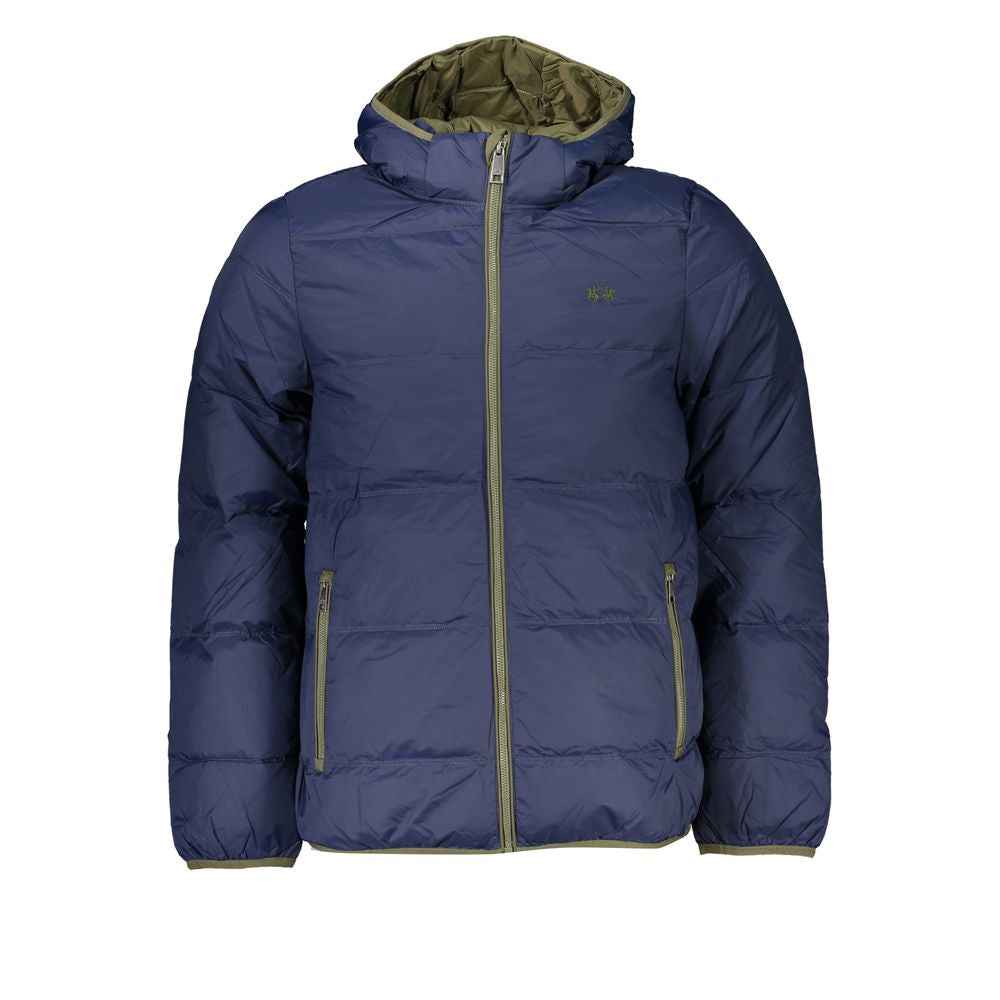 La Martina Blue Polyamide Men Jacket