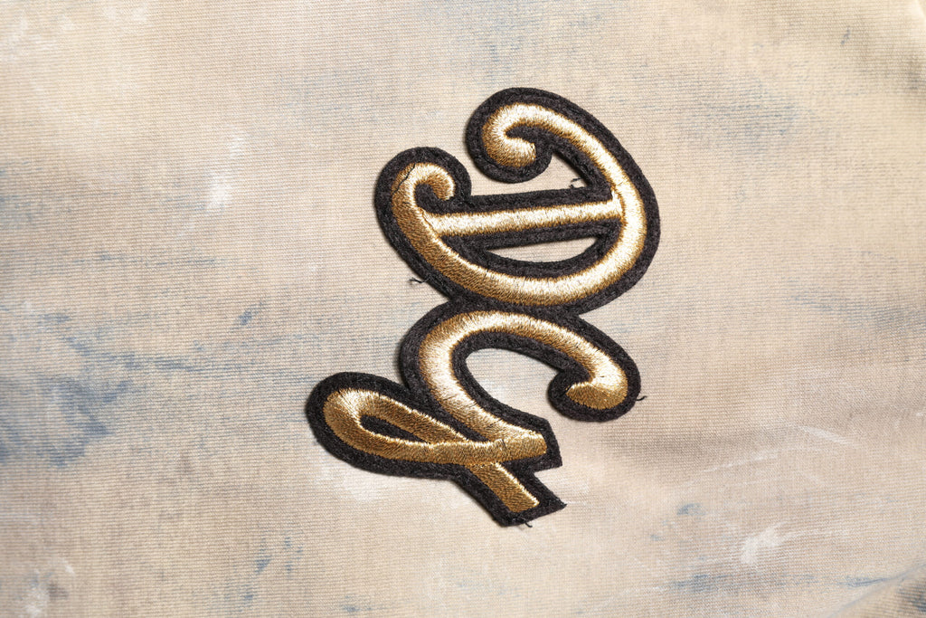 Dolce & Gabbana Beige Tie Dye DG Embroidery Cropped T-shirt