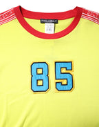 Dolce & Gabbana Green Cotton 85 Patch Crew Neck T-shirt