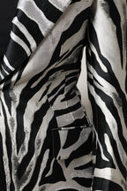 Dolce & Gabbana Black White Polyester Women Blazer Jacket