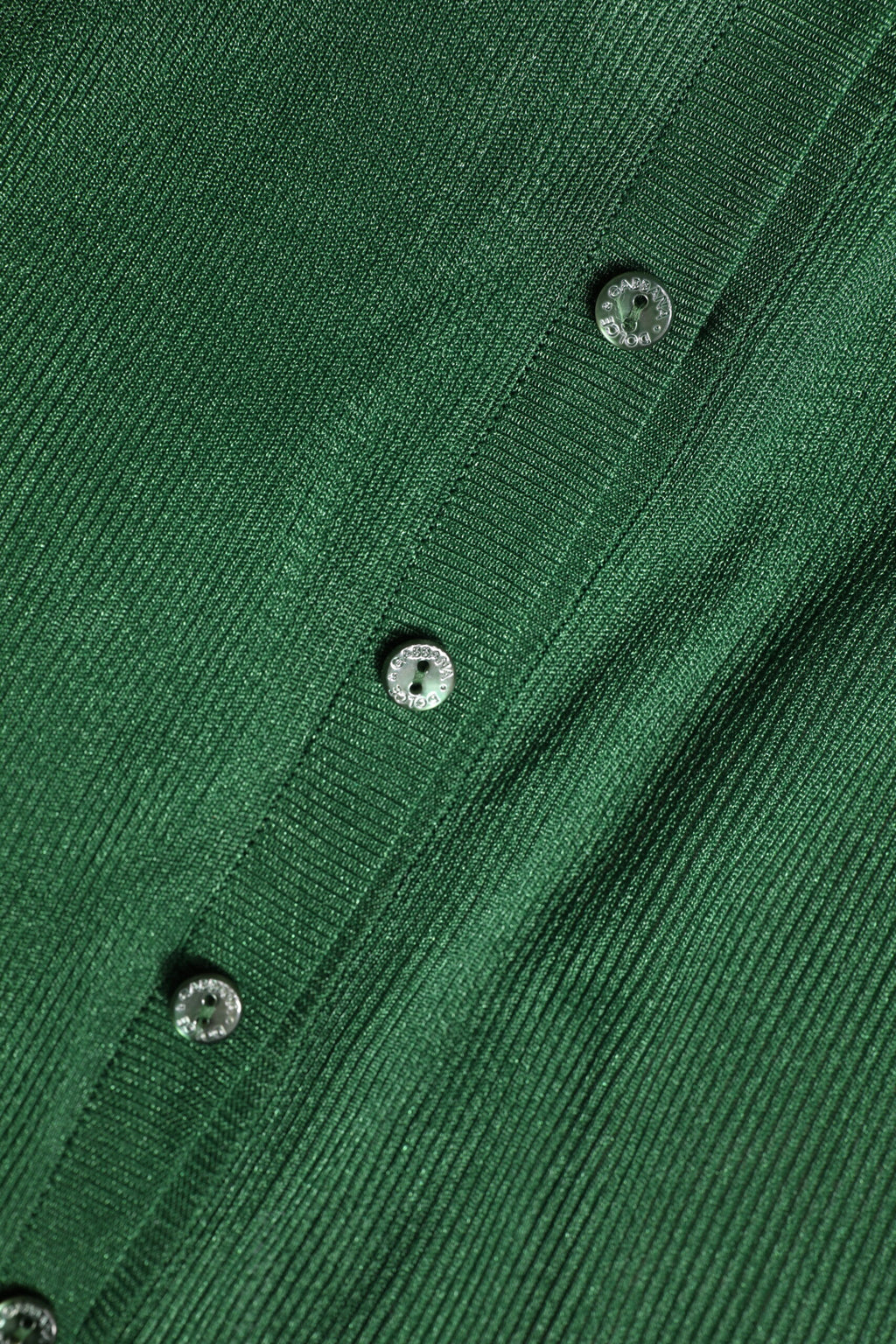 Dolce & Gabbana Green Polyester Long Sleeves Cardigan Sweater