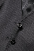 Dolce & Gabbana Black Striped Button Down Sleeveless Vest Top