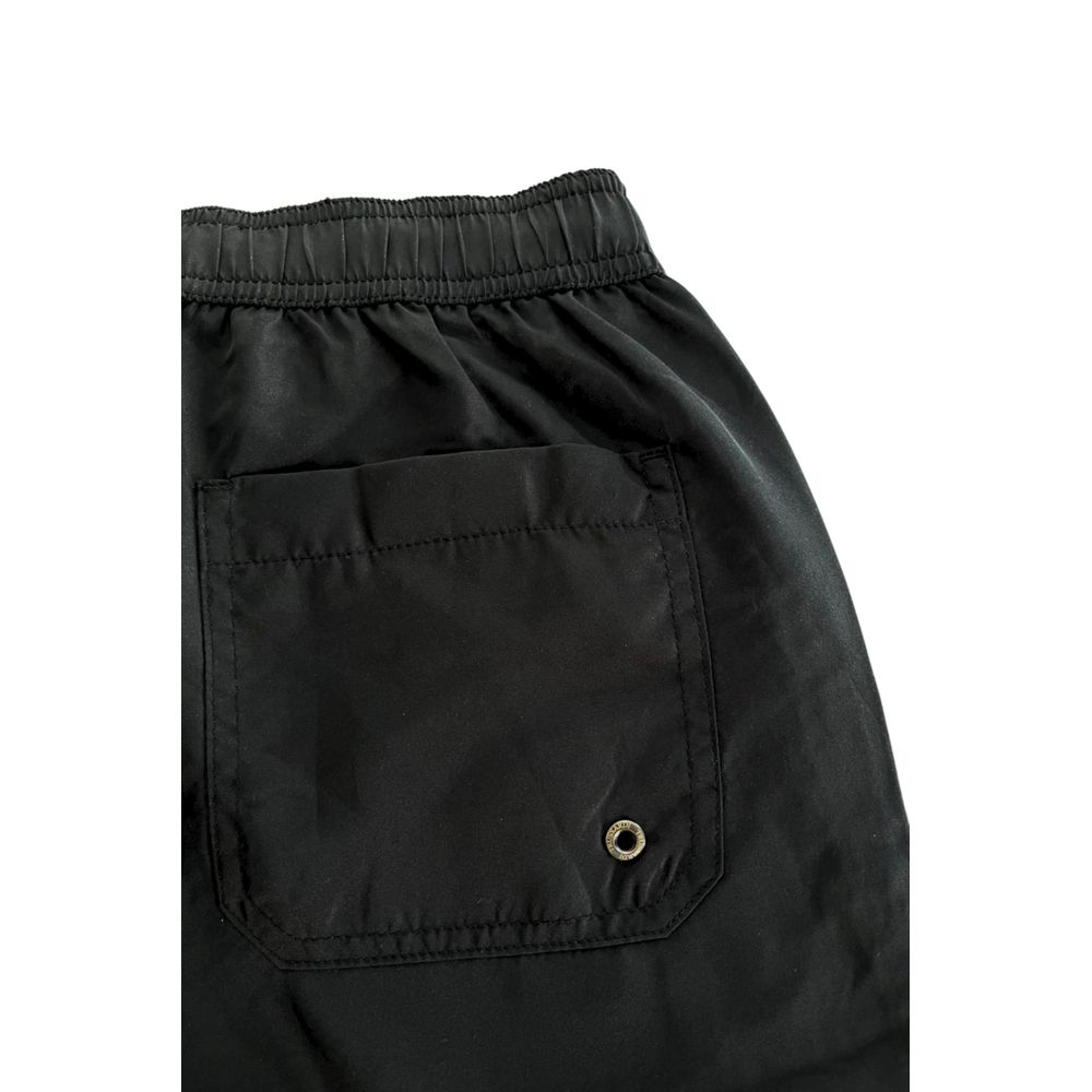 Trussardi Beachwear Black Polyester Men Swim Short