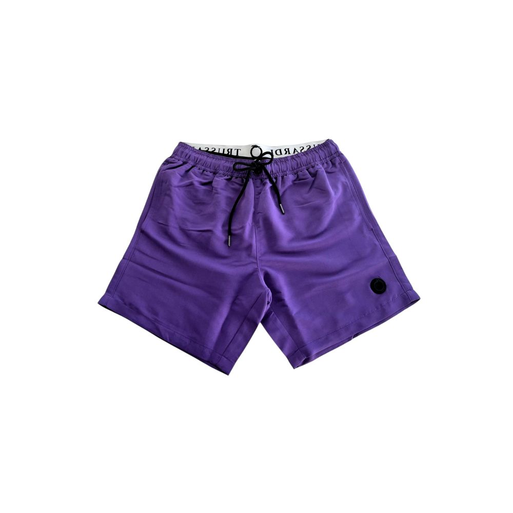 Trussardi Beachwear Purple Polyester Men's Swim Short