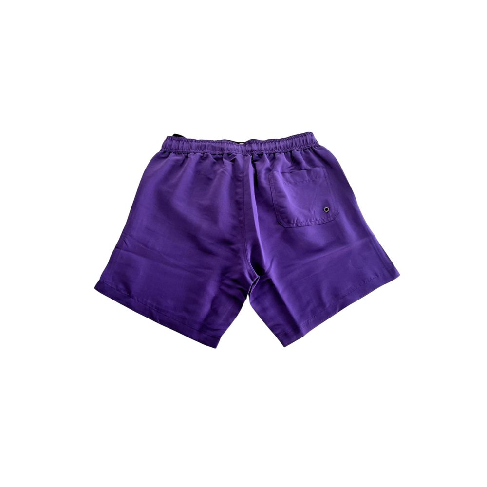Trussardi Beachwear Purple Polyester Men's Swim Short