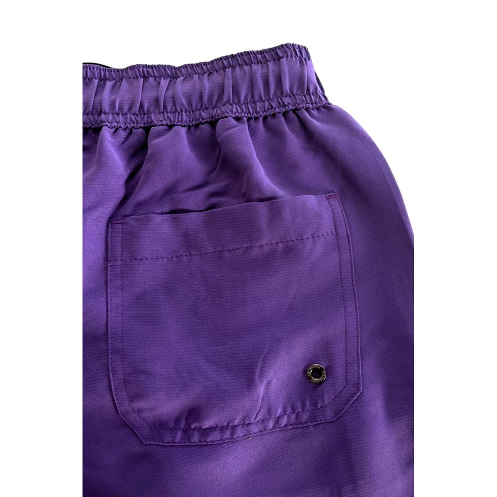 Trussardi Beachwear Purple Polyester Men's Swim Short