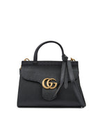 Gucci Black Leather GG Marmont Handbag