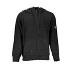 Calvin Klein Black Cotton Men Sweater with Hood and Pockets
