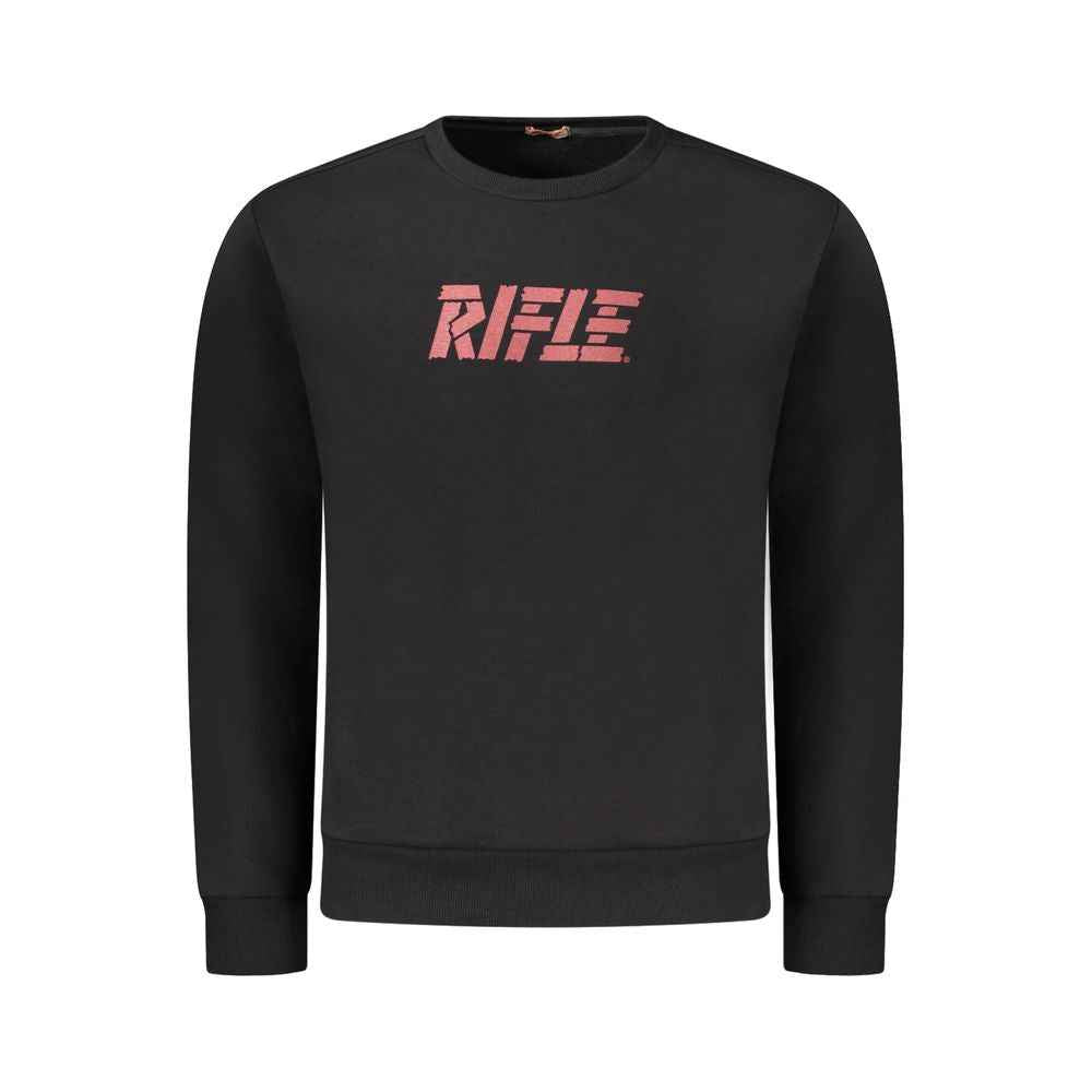 Rifle Black Cotton Men's Crewneck Sweater