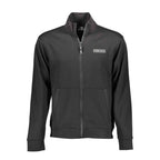 Plein Sport Black Cotton Men Sweater with Central Pockets and Zip