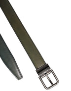 Dolce & Gabbana Green Classic Leather Metal Buckle Belt