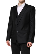 Dolce & Gabbana Black Single Breasted Suit 2 Piece Jacket