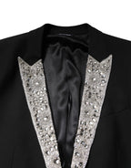 Dolce & Gabbana Black MARTINI Crystal Embellished 3 Pc Suit