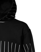 Dolce & Gabbana Black White Stripe Hooded Sweatshirt Sweater