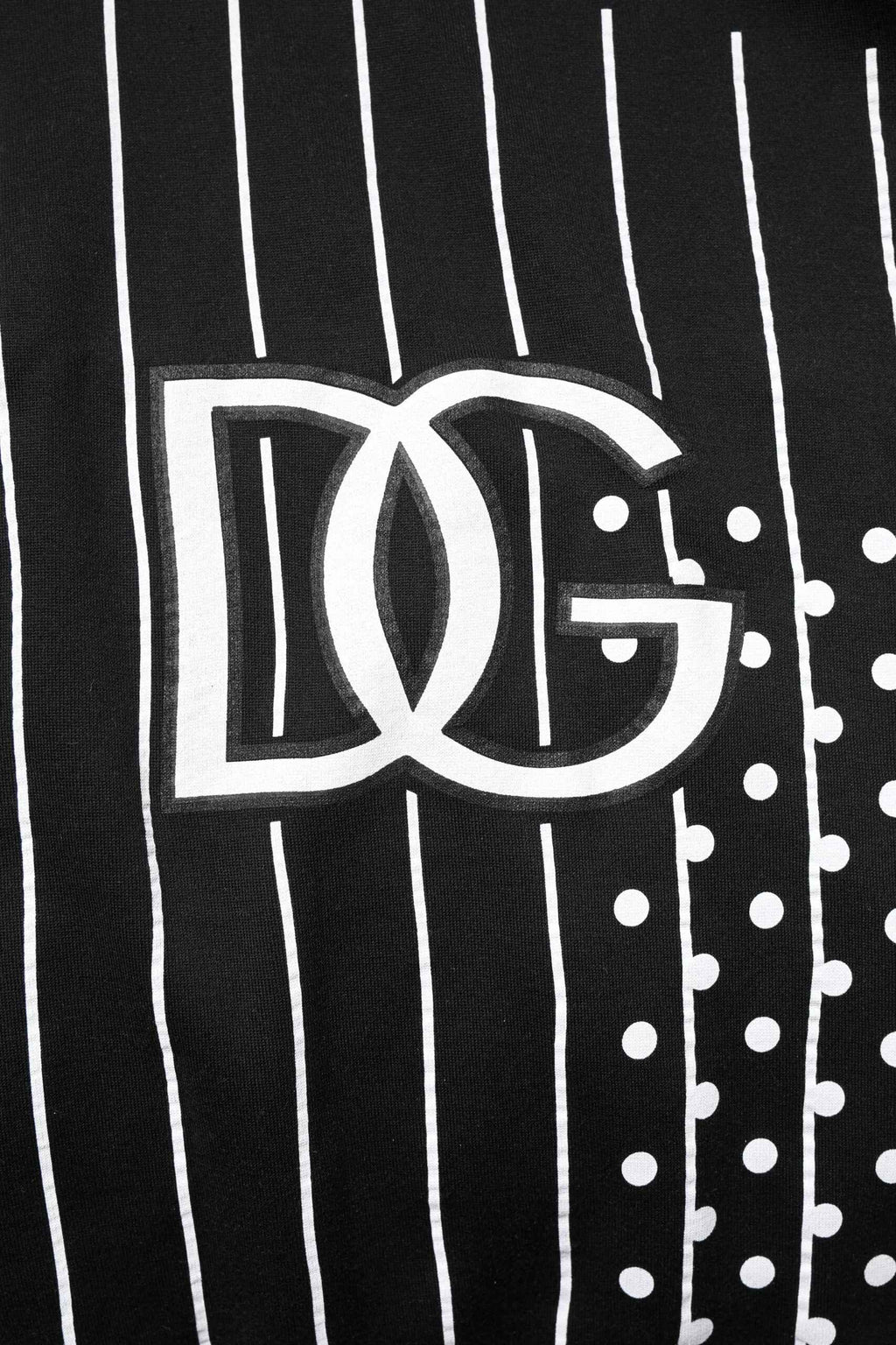 Dolce & Gabbana Black White Stripe Hooded Sweatshirt Sweater