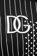 Dolce & Gabbana Black White Stripe Hooded Sweatshirt Sweater