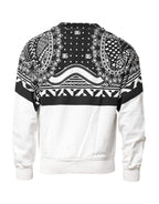 Dolce & Gabbana Black White Bandana Cotton Men Sweatshirt Sweater