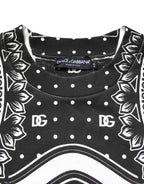 Dolce & Gabbana Black White Bandana Cotton Men Sweatshirt Sweater
