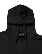 Dolce & Gabbana Black Logo Full Zip Hooded Men Sweatshirt Sweater