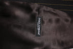 Dolce & Gabbana Black Stripes Wool Formal Men Waistcoat Vest
