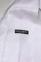 Dolce & Gabbana White Sequined Dress Formal Waistcoat Vest