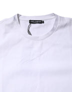 Dolce & Gabbana White Cotton Short Sleeves Crew Neck T-shirt