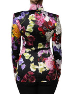 Dolce & Gabbana Multicolor Ortensies Long Sleeves Blouse Top