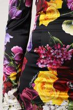 Dolce & Gabbana Multicolor Ortensies Long Sleeves Blouse Top